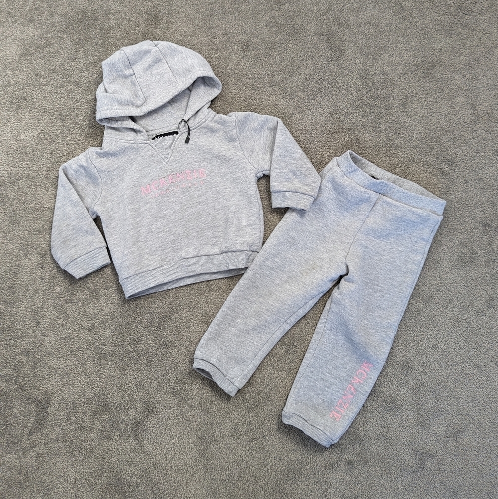 McKenzie Kids' Sporty Grey Hoodie and Jogger Set - 18-24 Months